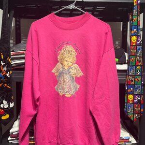Pink long sleeve Guardian Angel sweatshirt